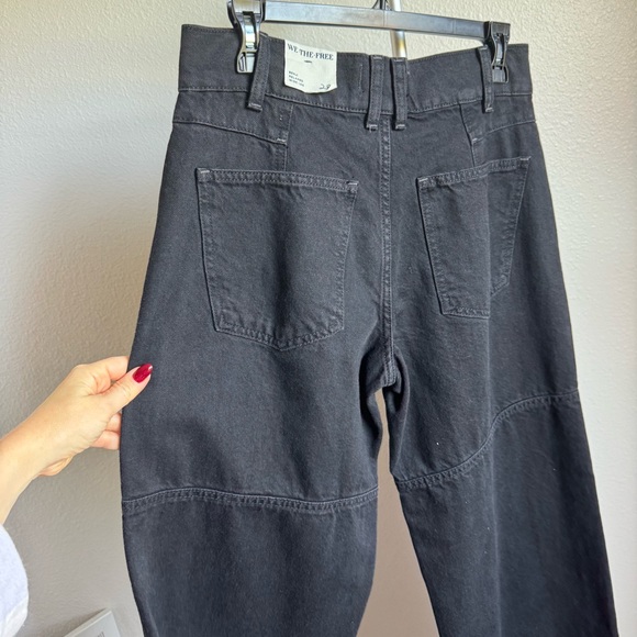 NWT Free People Benji Relaxed Wide Leg Jeans Dark Denim Sz 28 - Picture 9 of 10